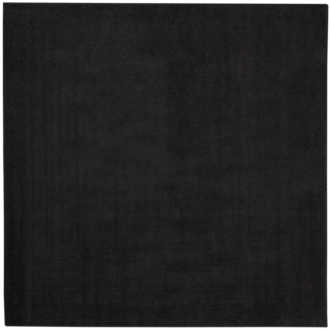 Nourison Essentials Indoor/Outdoor Black 7' x Square Area Rug Easy Cleaning 7' Square - Black