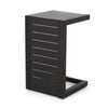 Christopher Knight Home Jesse Coral Outdoor odern Aluminum C-Shaped End Table Matte Black