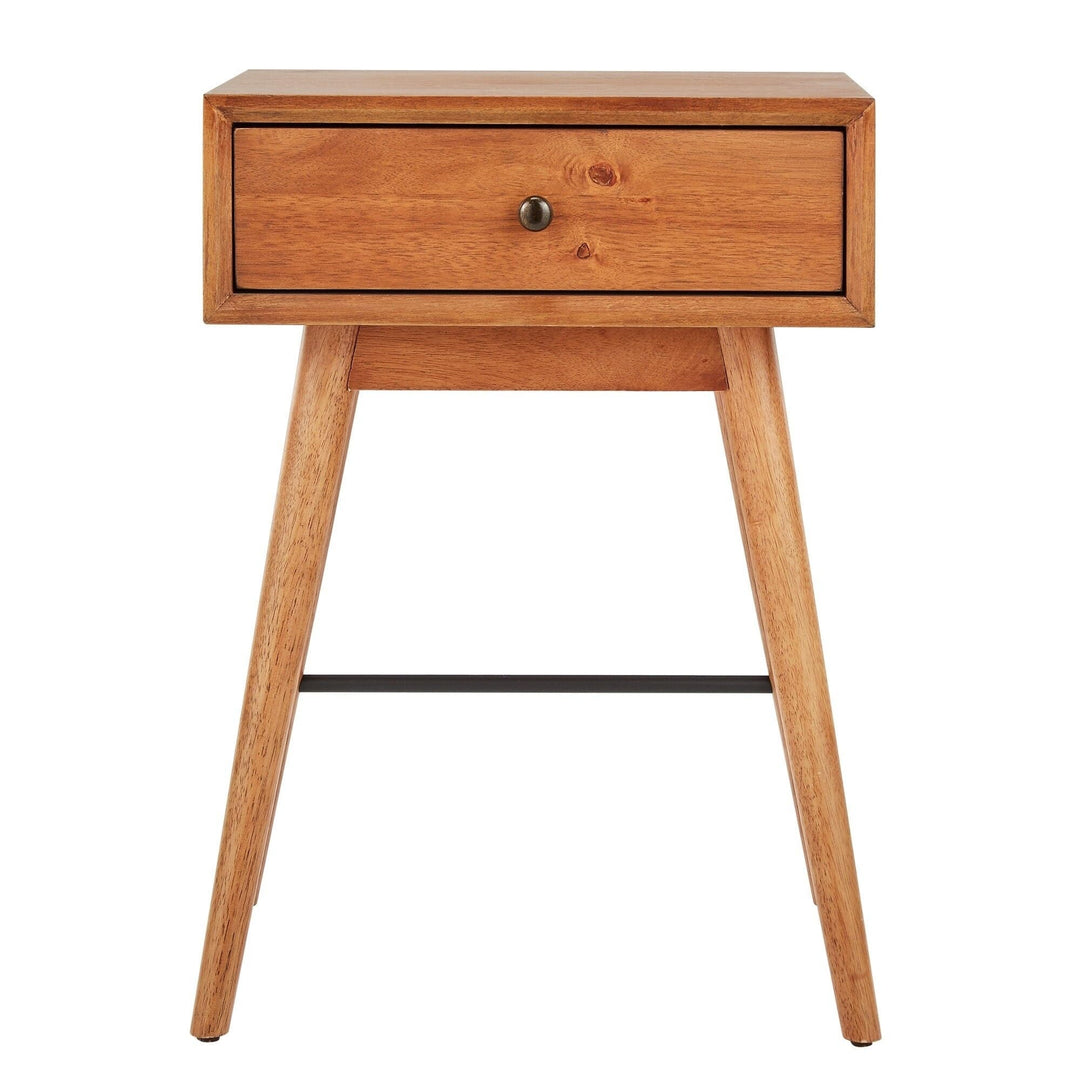 Inspire Q Aksel Wood 1-Drawer End Table by Modern Brown