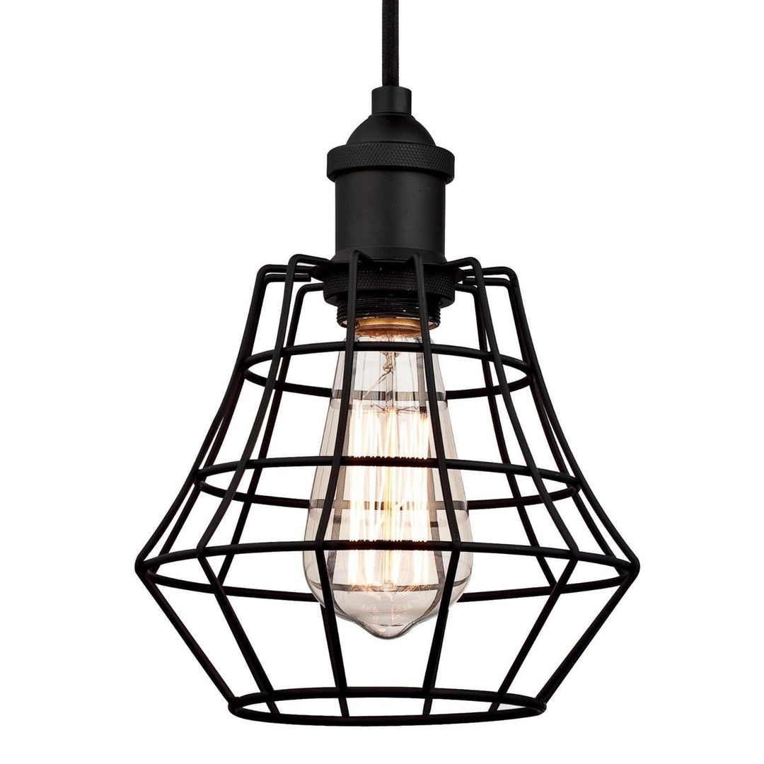 Westinghouse 6105300 Nathaniel One-Light Indoor Mini Pendant Matte Black