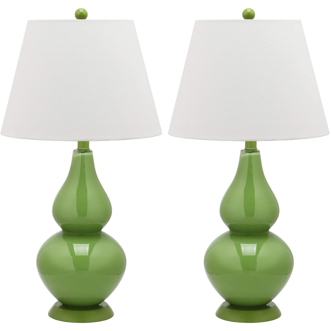 27-inch Double Green Table Lamp (Set of 2) Modern Contemporary Transitional - Diamond Home USA