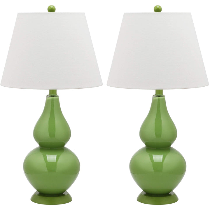 27-inch Double Green Table Lamp (Set of 2) Modern Contemporary Transitional - Diamond Home USA