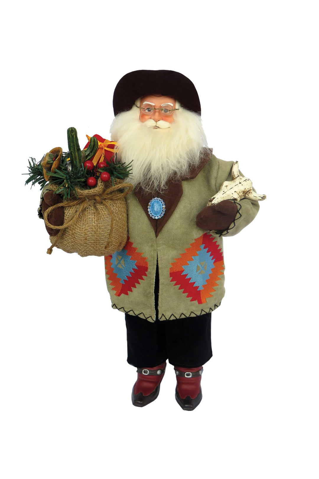 Santa's Workshop 9367 Southwestern Santa Figurine 18" Multi