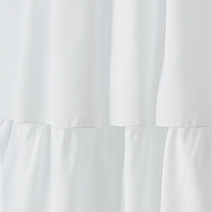 Curtainworks Flounced Ruffle Rod Pocket one Curtain Panel 63 in White