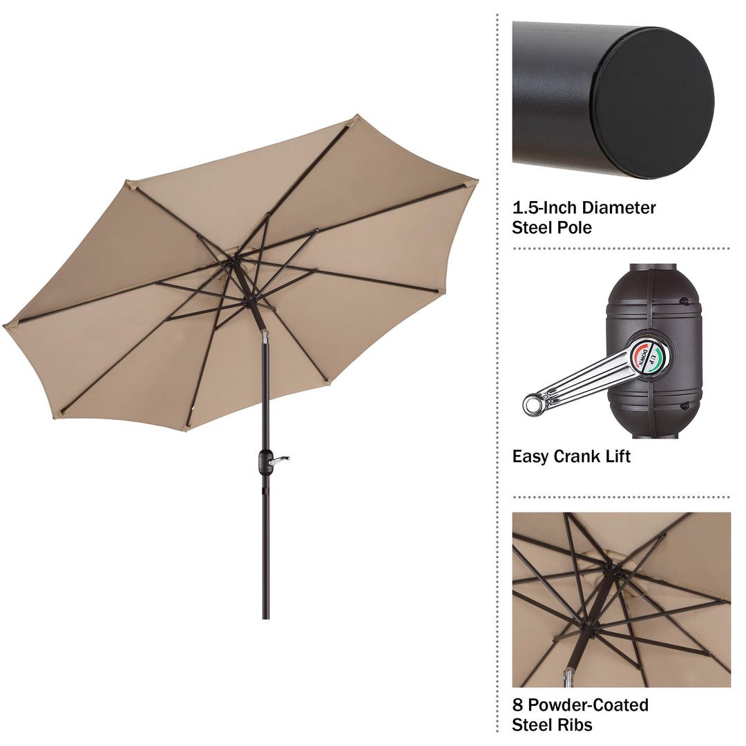 Villacera 9-Foot Outdoor Patio Umbrella Beige