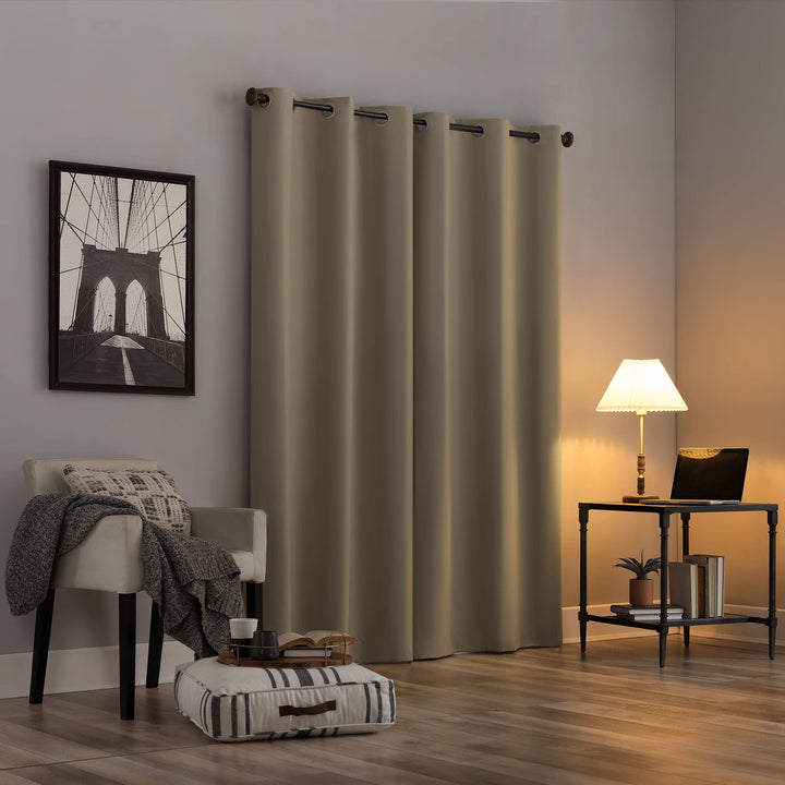 Sun Zero Cyrus Thermal Total Blackout Grommet Curtain Panel, Single Panel