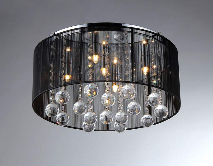 Warehouse of Tiffany Jasmine Crystal Chandelier Black 9"