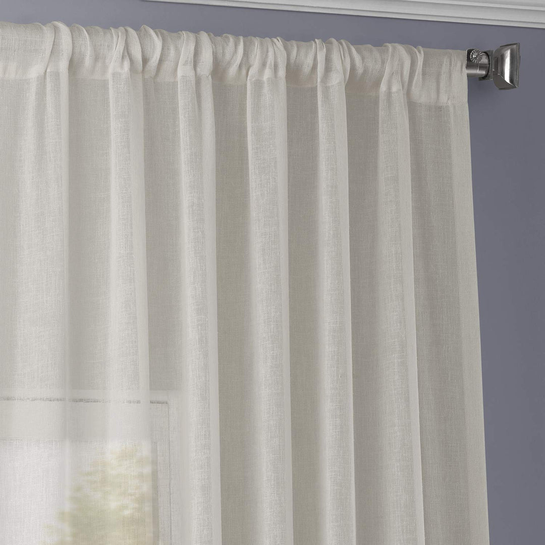 Exclusive Fabrics Gardenia Faux Linen Sheer Curtain (1 Panel)