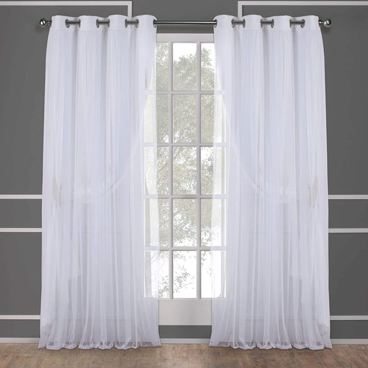 ATI Home Catarina Layered Curtain Panel Pair with grommet top