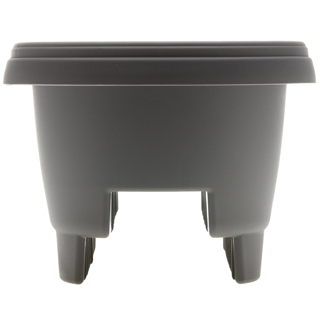 Deck ail ound Planter: 12" Charcoal Matte Finish Fits Sizes 3"-3.75" Durable