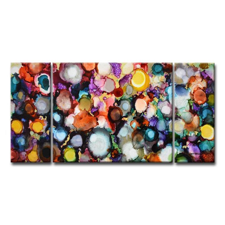 Festive Jewels' by Jr. Abstract Wrapped Canvas Wall Art Blue Green Red Modern