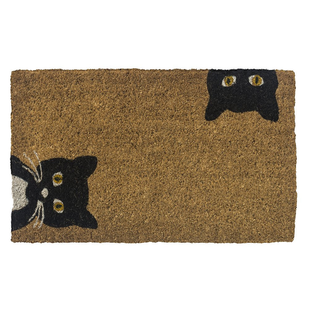 entryways Handmade Doormat - Peeping Cats 18"x30"