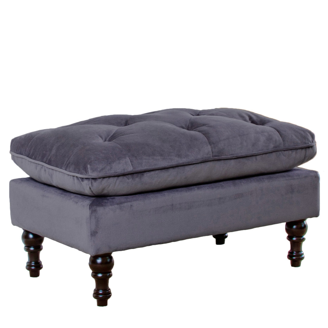 Christopher Knight Home Jeremy Tufted Fabric Ottoman Grey