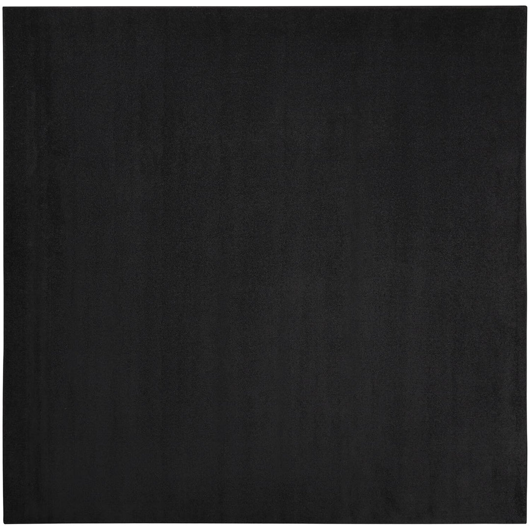 Nourison Essentials Indoor/Outdoor Black 9' x Square Area Rug Easy Cleaning 9' Square - Black