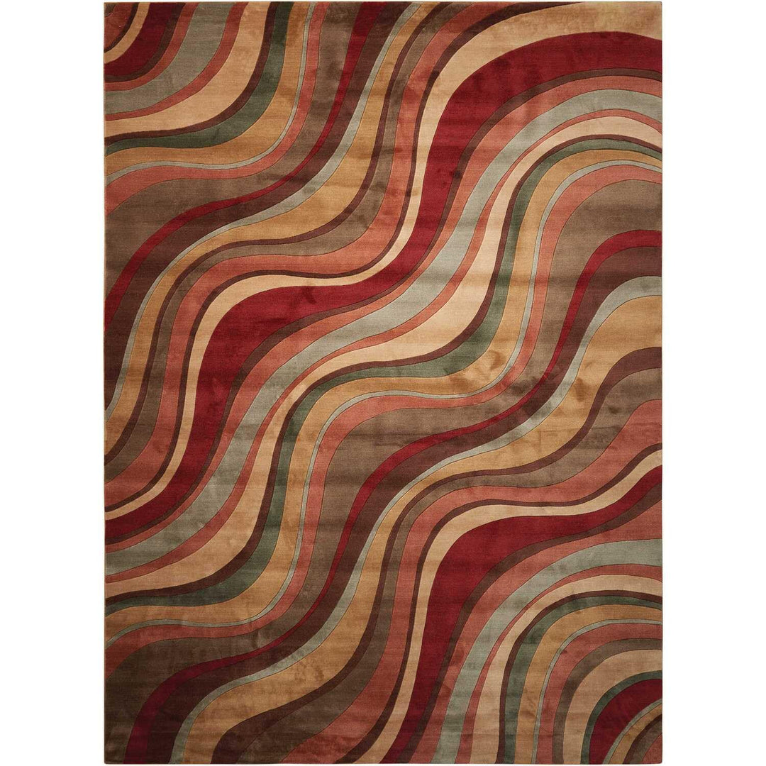 Nourison Somerset 93x130 Rectangle Fabric Area Rug in Multi-Color Finish 7'9" x 10'10" - Multicolor