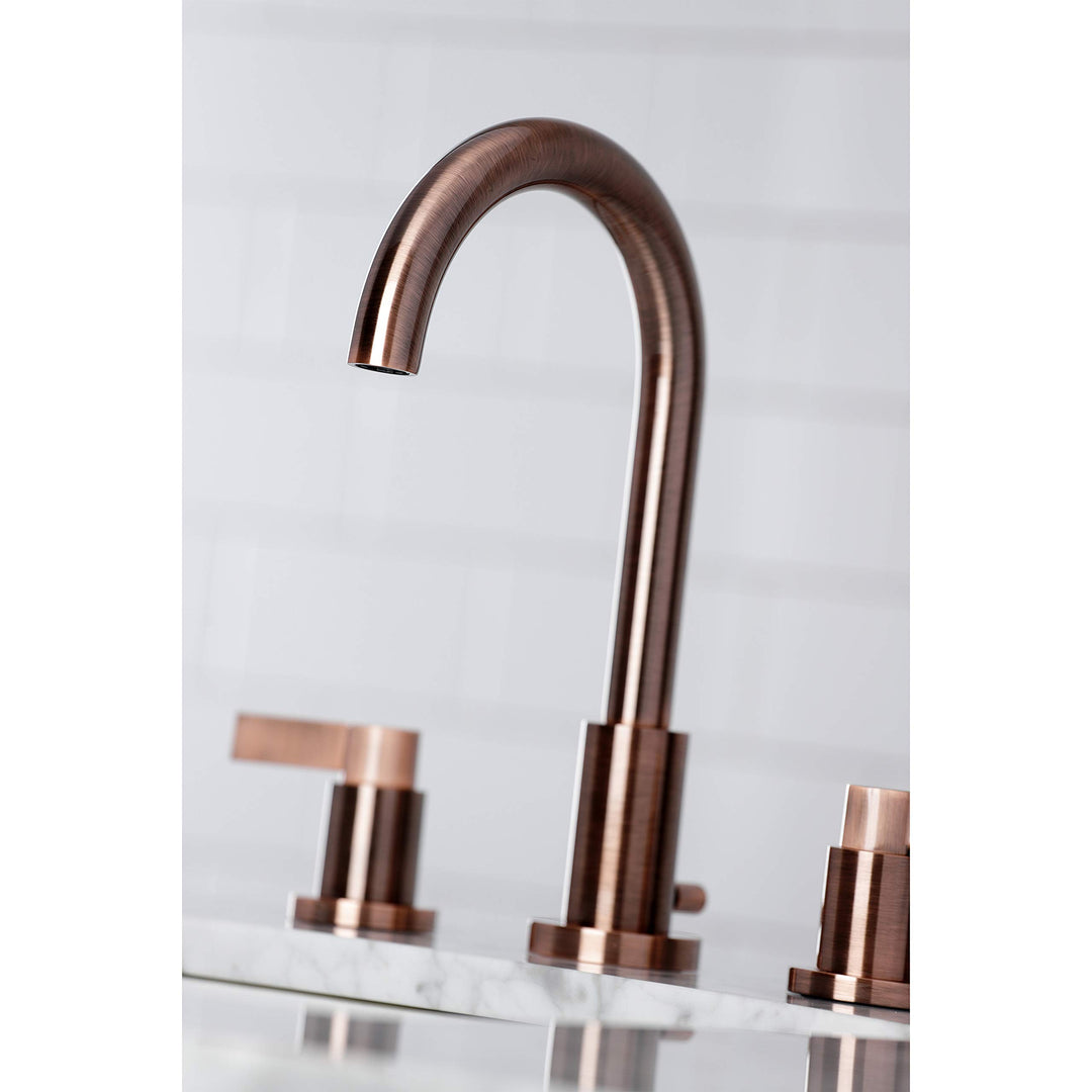 Kingston Brass NuvoFusion Two-Handle 3-Hole Deck Mount Widespread Bathroom Faucet