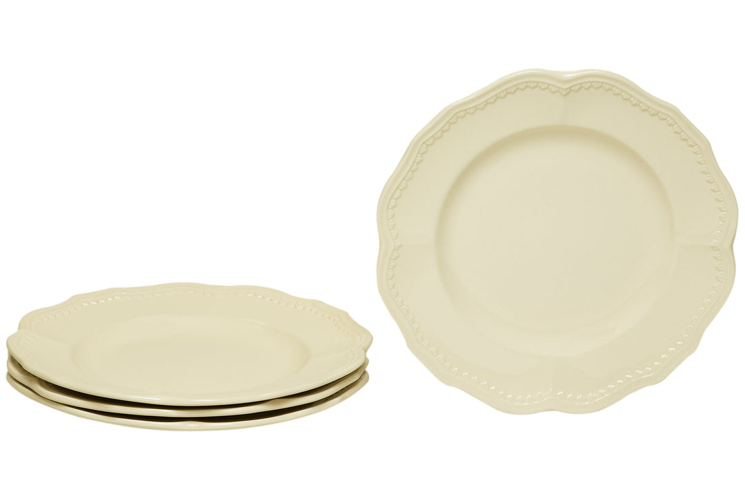 Red Vanilla FN900-402 Classic Salad Plates (Set of 4) 8.75" White