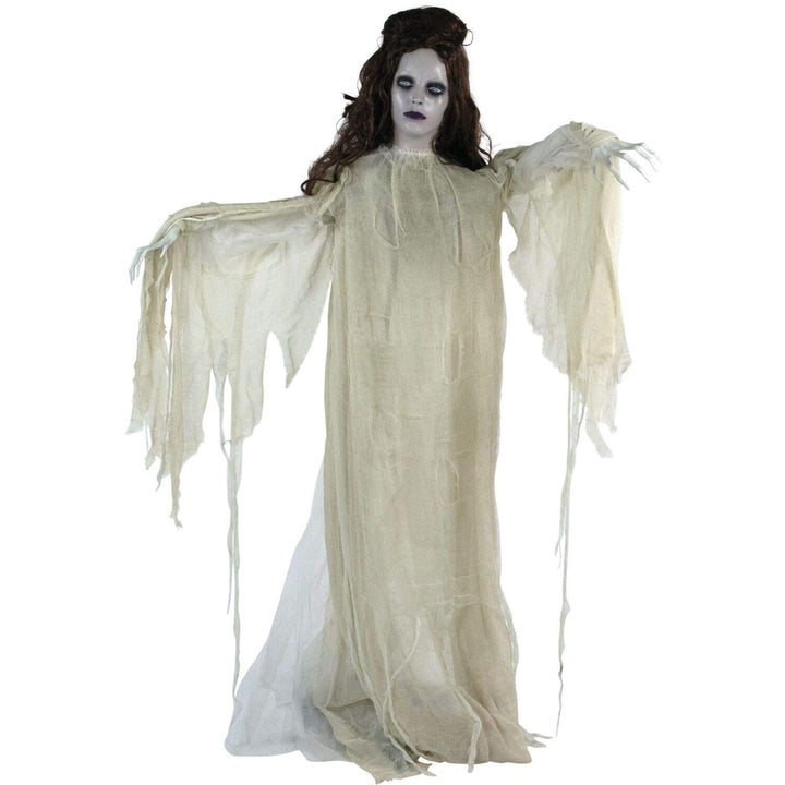 Haunted Hill Farm Life-Size Scary Demon Lady Halloween Animatronic with Touch