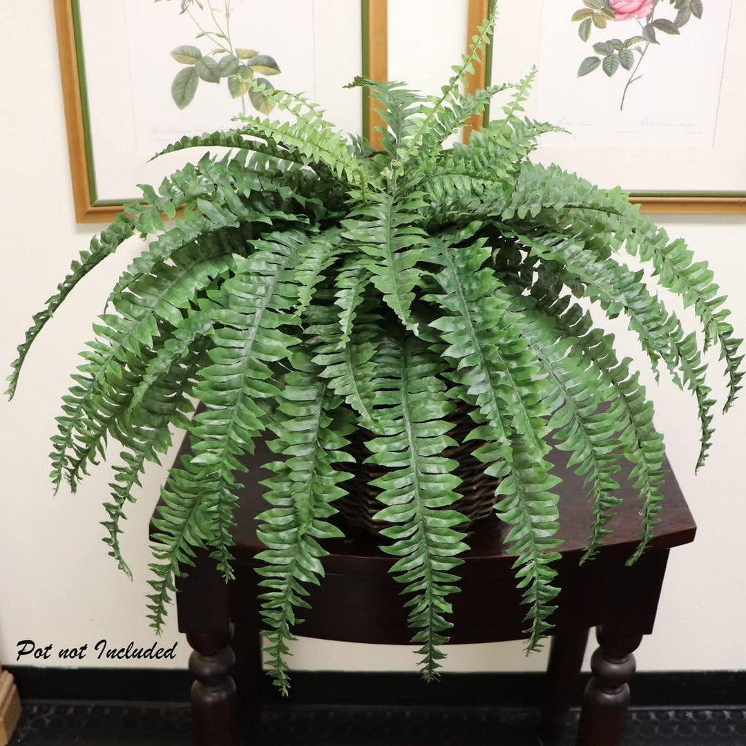 Silk Boston Fern Uv Resistant 48 Inch Diameter 60 Fronds 48"