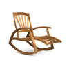 Christopher Knight Home Alva Outdoor Acacia Wood Rocking Chair with Footrest teak finish