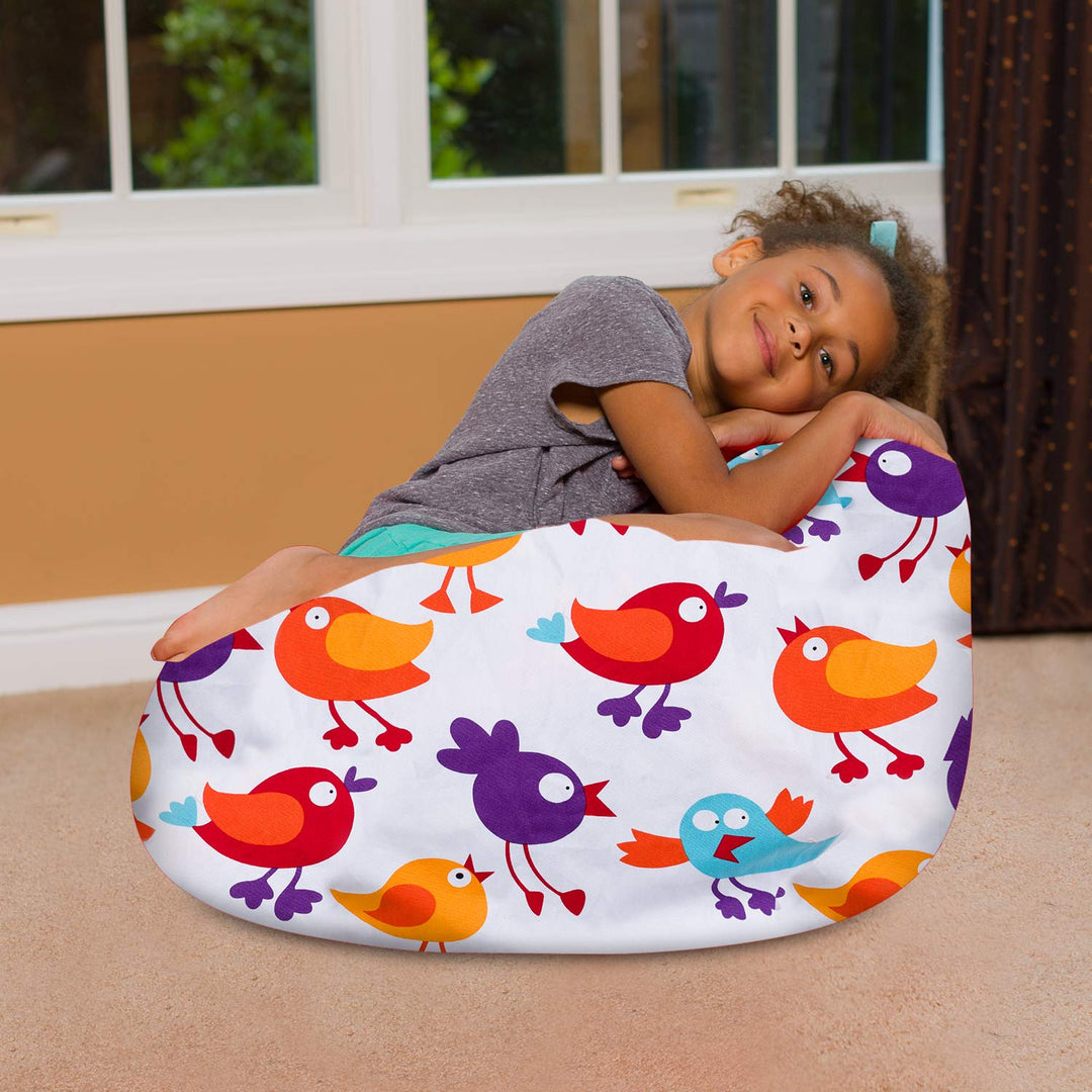 Kids Bean Bag Chair, Big Comfy Chair - Machine Washable Cover