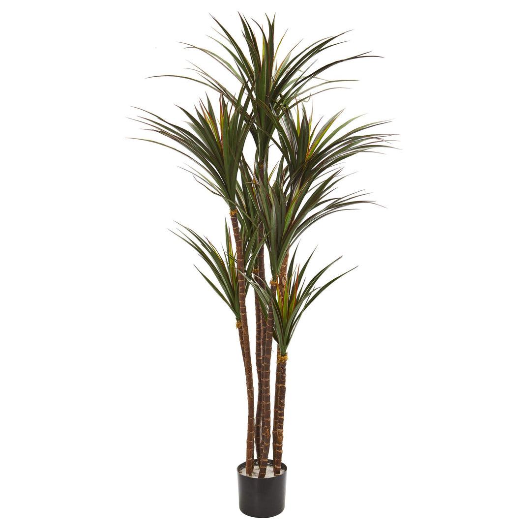 Nearly Natural 5.5’ Giant Yucca Artificial UV Resistant Silk Trees Green 66