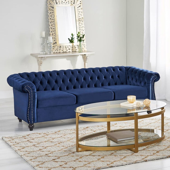 Christopher Knight Hom Norma Sofas Midnight Blue Dark Brown