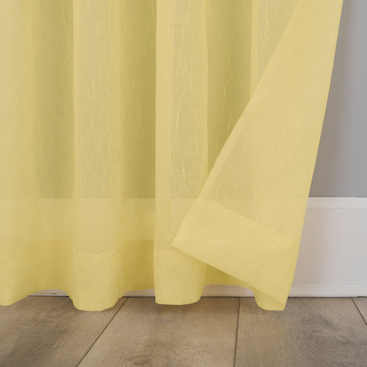 No. 918 Erica Crushed Voile Sheer Rod Pocket 1-Piece Curtain Panel, Single Panel