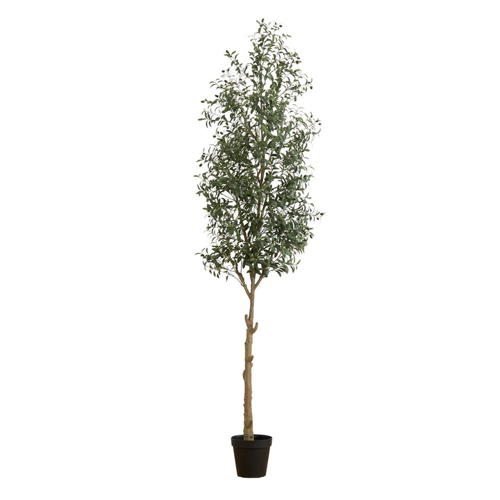 Nearly Natural 10ft. Artificial Olive Tree Green Plastic Iron Polyester