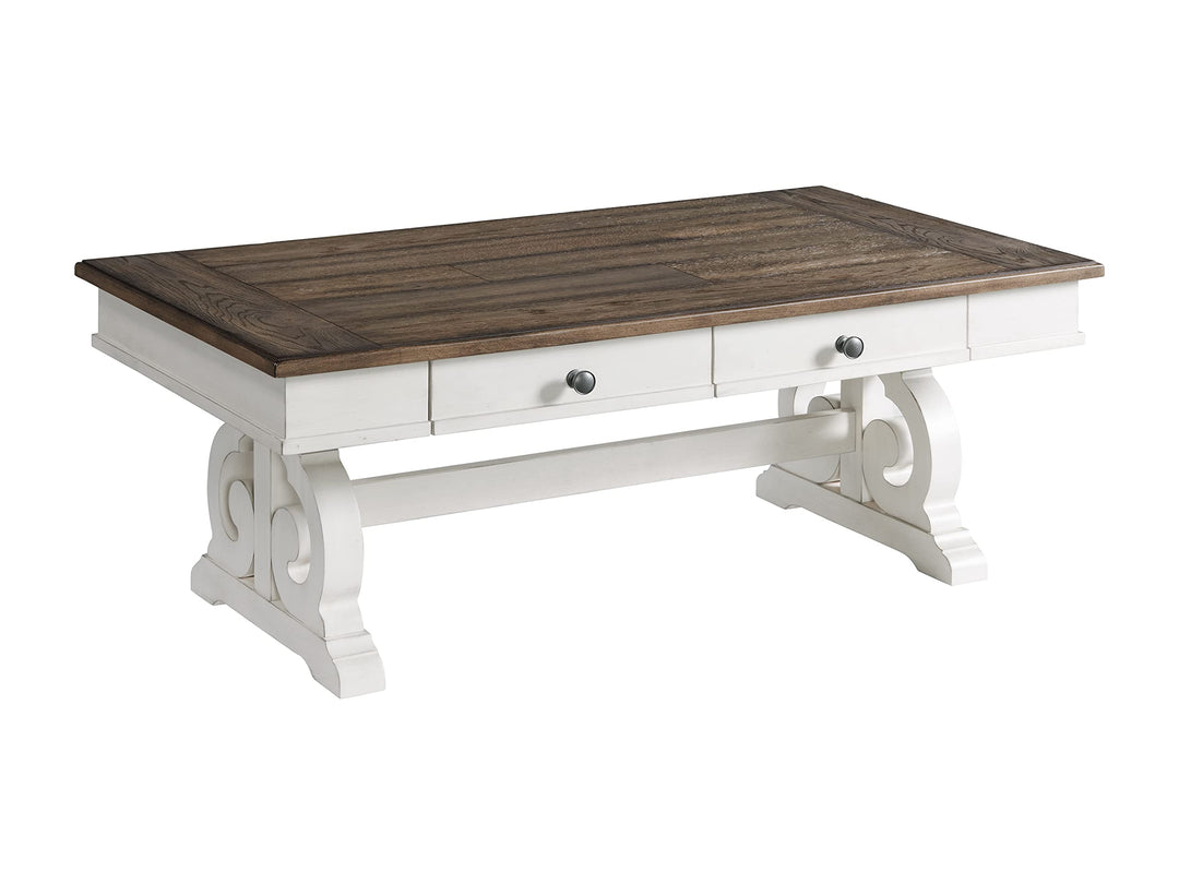 Intercon Drake Rustic White & French Oak Coffee Tables