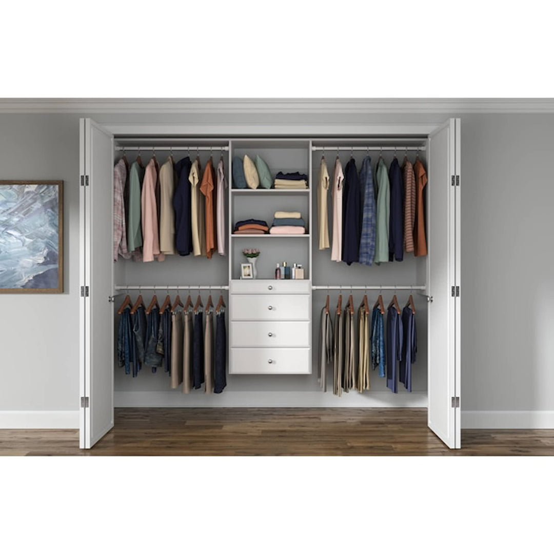 Easy Track OK7272 Deluxe Tower Closet Storage Wall Mounted Wardrobe Organizer