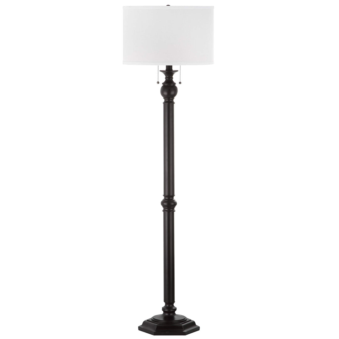 59-inch Oil-Rubbed Bronze 2-Light Floor Lamp Brown Traditional