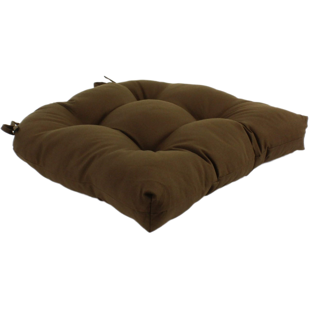 Brown Colored Indoor/Outdoor Seat Cushion Patio D 20" X 2 Tie Backs - 3" Color