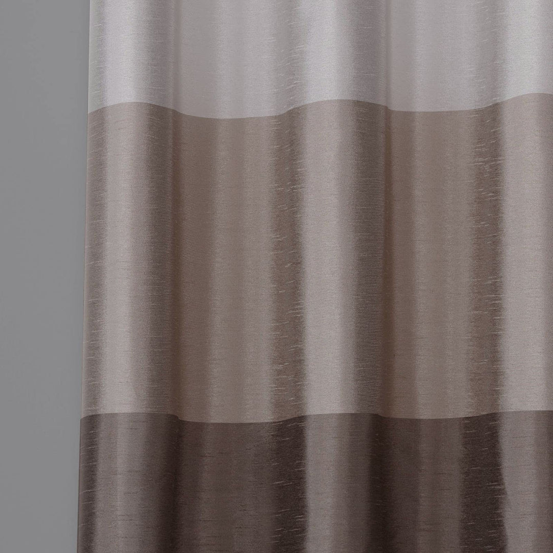 Exclusive Home Chateau Striped Faux Silk Grommet Top Curtain Panel Pair