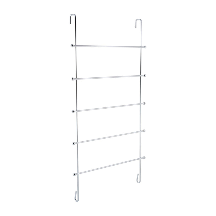 5 Bar Over The Door Towel Rack 16.50 X 7.24 31.50 Silver Metal Finish