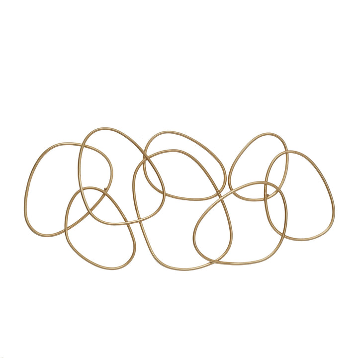 Gold Metal Contemporary Abstract Wall Mid-century Modern Iron