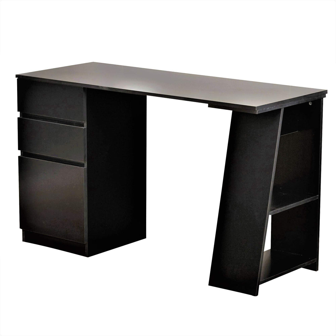 Target Marketing Systems Como Computer Desk ith Storage 3-Draer Laptop Table Black