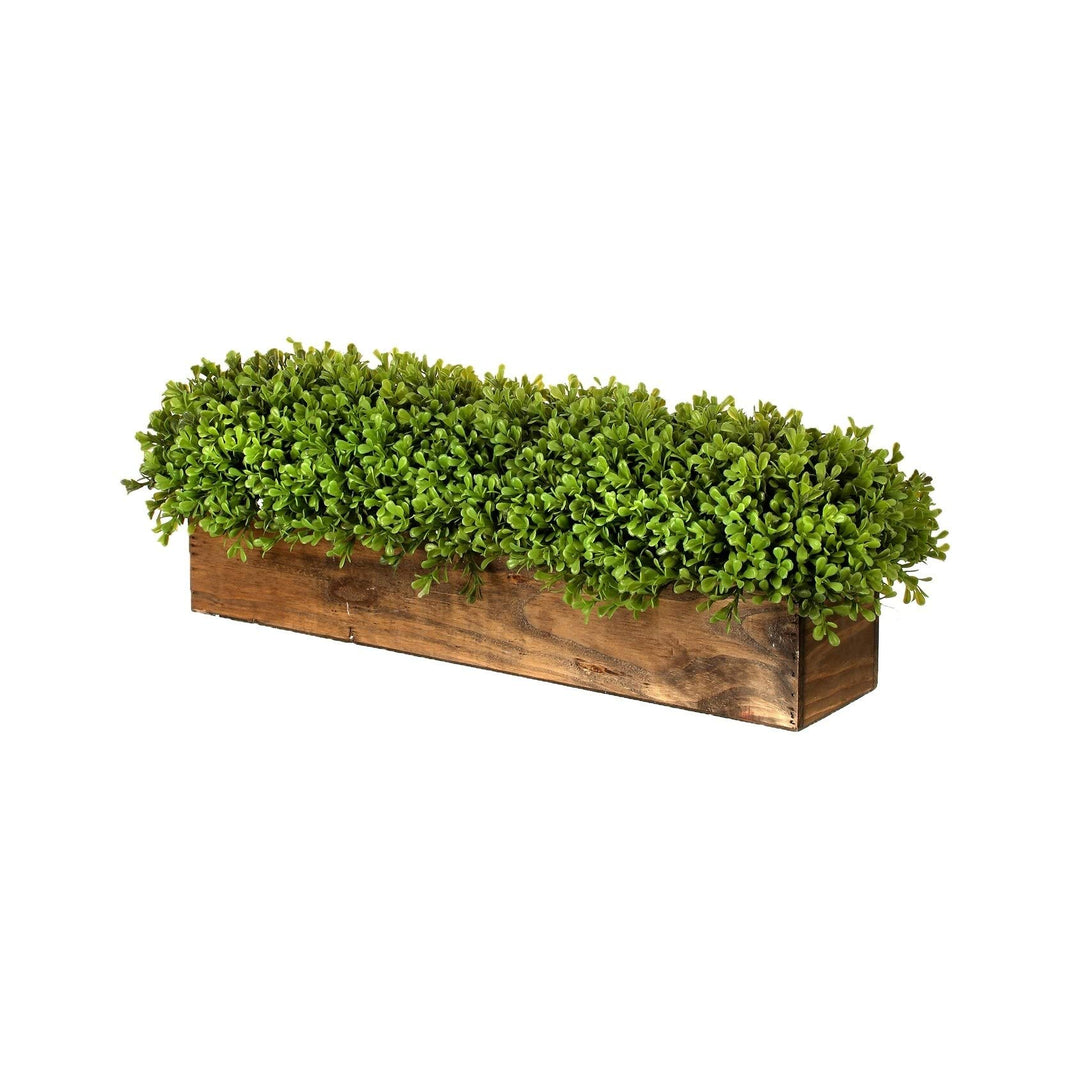 Plastic Spring Boxwood Centerpiece N Wood 26"