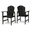 GDFStudio Outdoor Weather Resistant Acacia Wood Adirondack Dining Chairs (Set of Dark Gray