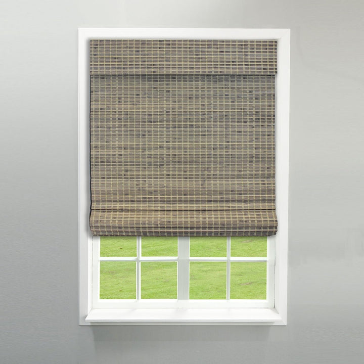 Radiance Cordless Bamboo Roman Shades Windows - Flatstick Bamboo Blinds 23x64