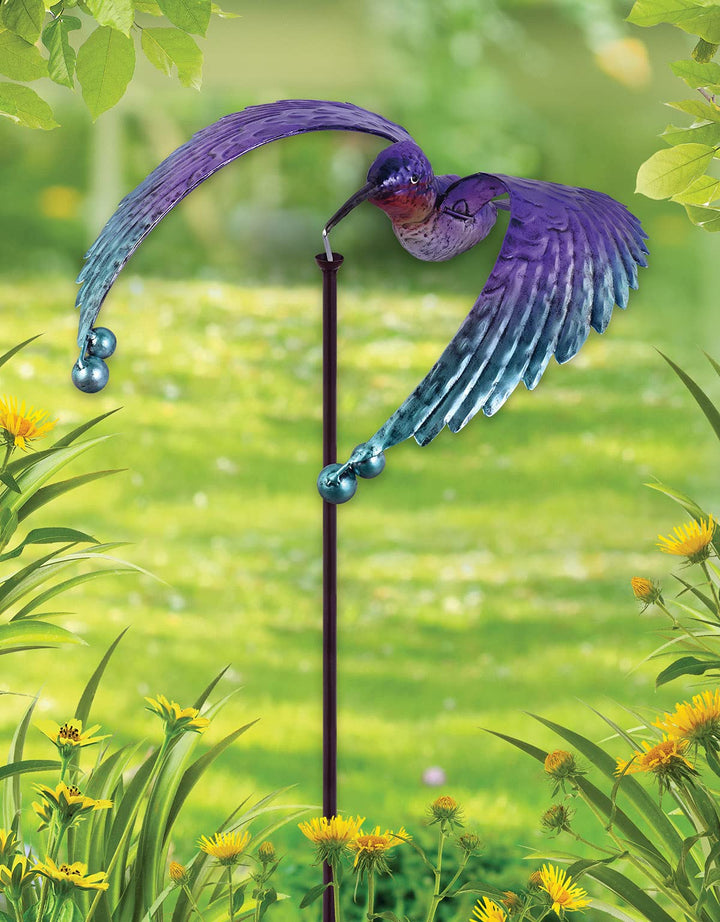 Sunset Vista 93494 Nature in Motion Spinner Garden Stake 45-Inch Purple