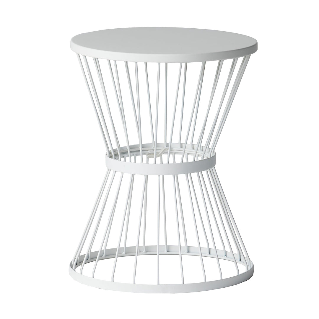 Christopher Knight Home Lassen Outdoor 16" Iron Side Table Matte White