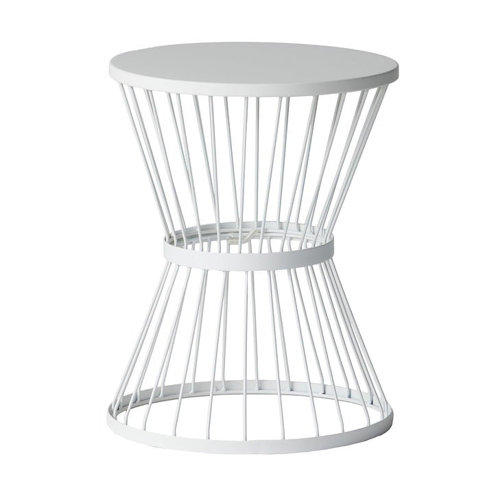 Christopher Knight Home Lassen Outdoor 16" Iron Side Table Matte White