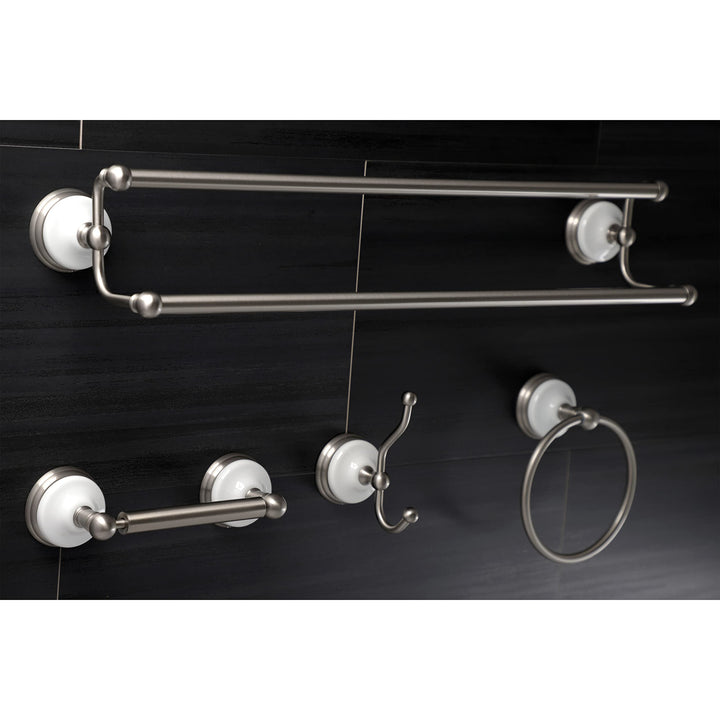 Kingston Brass Victorian 4-Pieces Dual Towel Bar Bathroom Hardware Set