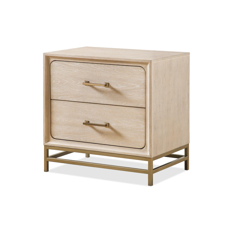 Furniture of America Don Transitional Solid Wood Nightstand with Drawers and