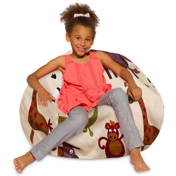 Kids Bean Bag Chair, Big Comfy Chair - Machine Washable Cover