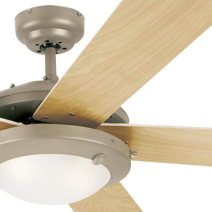 Westinghouse 7234100 Comet Indoor Ceiling Fan with Light Brushed Pewter