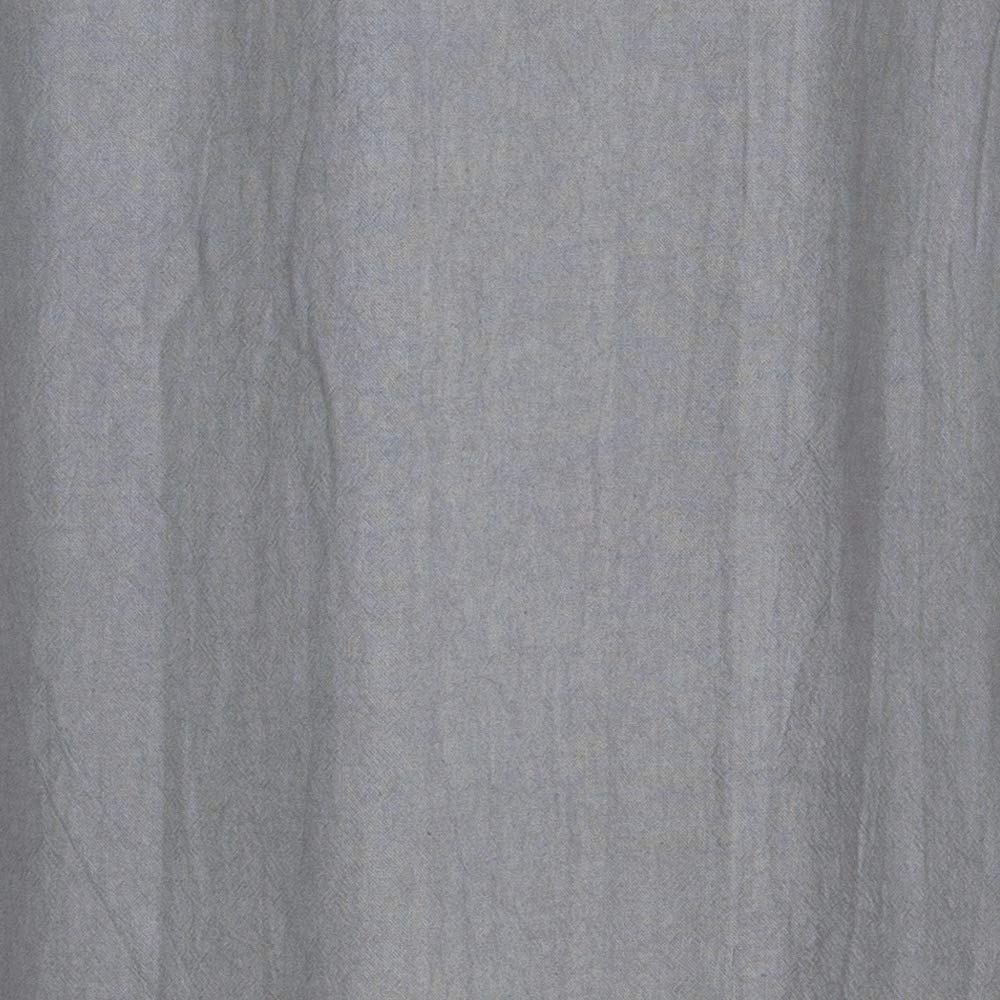 Washed Cotton Shower Curtain Charcoal Grey Solid Color Casual