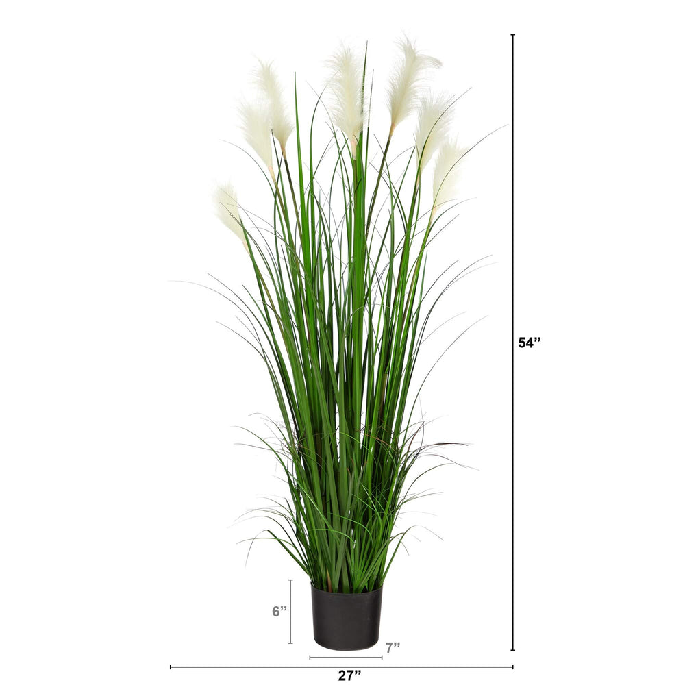 4.5' Plum Grass Artificial Plant 5" Black - Diamond Home USA