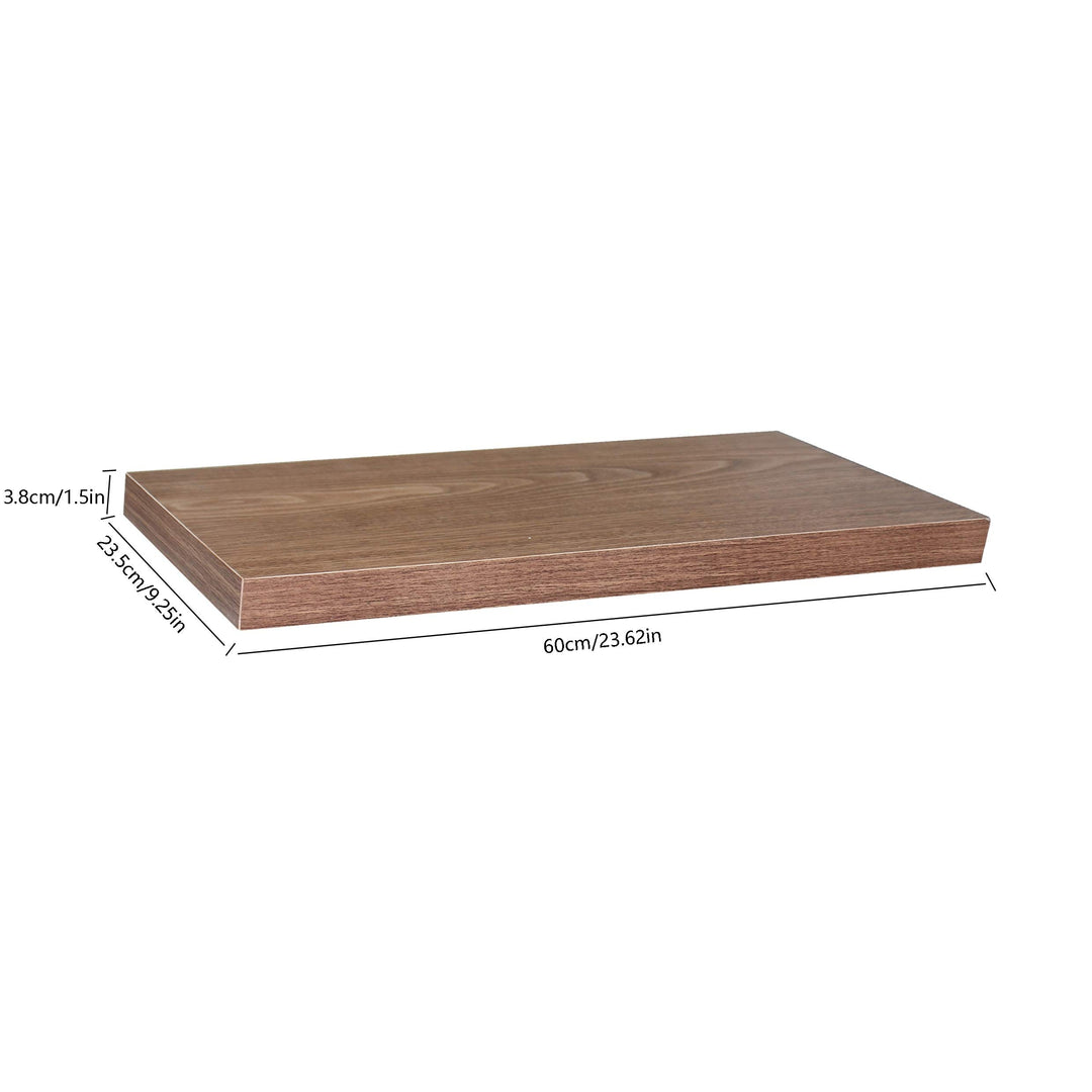 Modern and Contemporary Jd Walnut Floating Shelf 23.62 * 9.25 * 1.5 Inches Brown